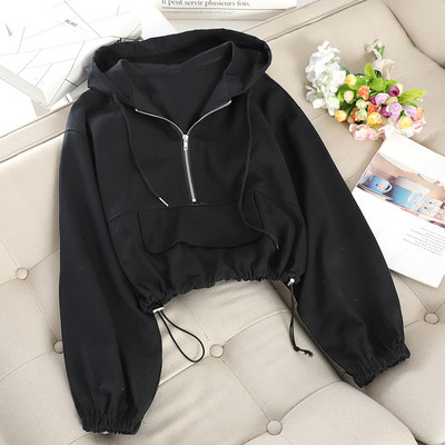 Kapucnis és cipzáras női pulóver négy színben