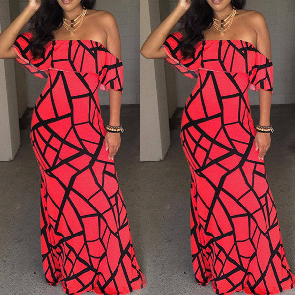 Lezser női hosszú ruha ejtett ujjal Karcsú modell két színben