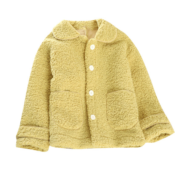 Дамско пухено палто с копчета и джобове в различни цветове