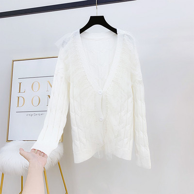 Női mellény V-nyakú, tüllel és gyöngyökkel több színben