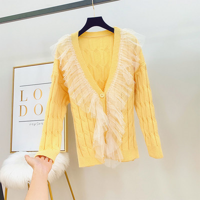 Női mellény V-nyakú, tüllel és gyöngyökkel több színben