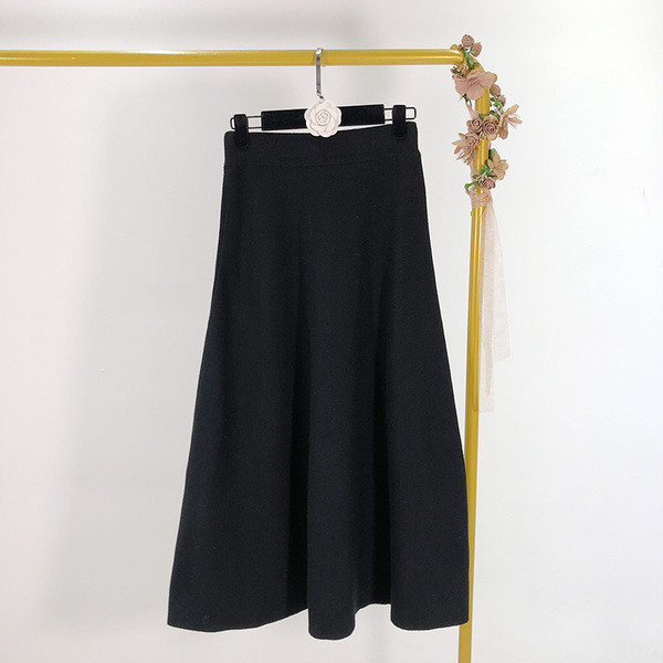 Kötött hosszú szoknya elasztikus derékkal, három színben - szabásmintás