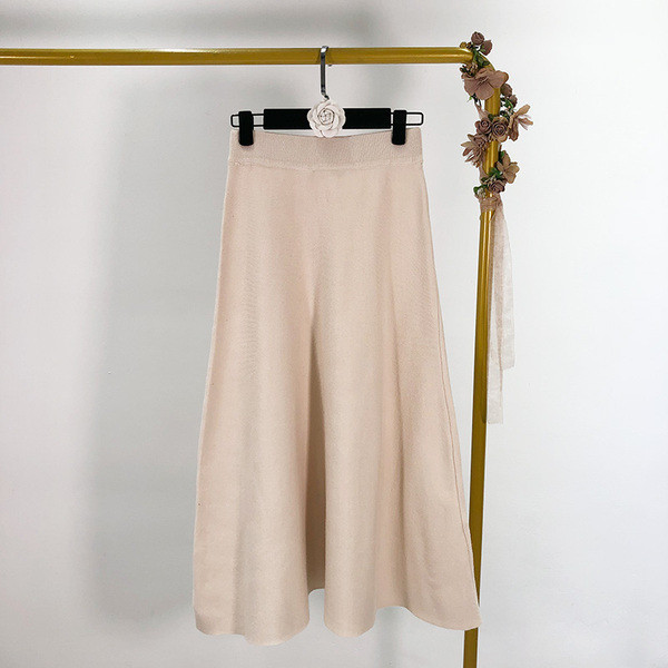 Kötött hosszú szoknya elasztikus derékkal, három színben - szabásmintás