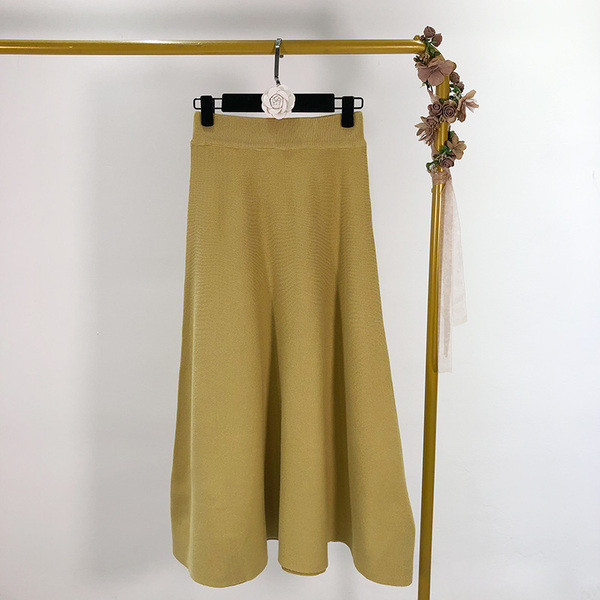 Kötött hosszú szoknya elasztikus derékkal, három színben - szabásmintás