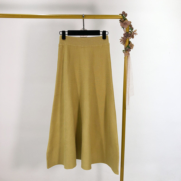 Kötött hosszú szoknya elasztikus derékkal, három színben - szabásmintás