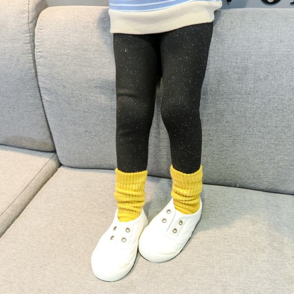 Καθημερινό παιιδκό κολάν σε μαύρο χρώμα με γυαλιστερό αποτέλεσμα