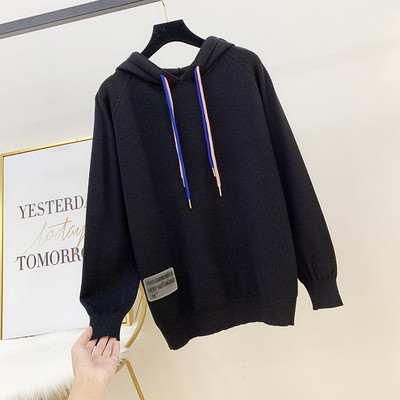 Modern női pulóver kapucnival több színben