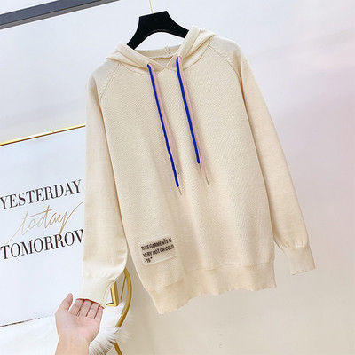 Modern női pulóver kapucnival több színben