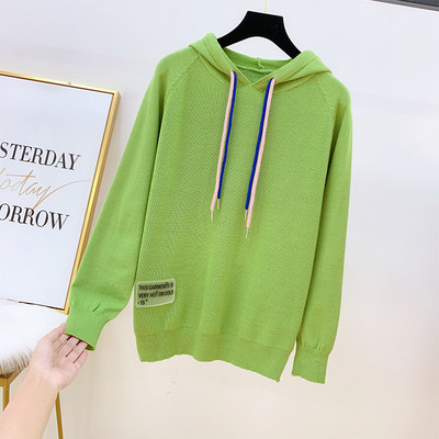 Modern női pulóver kapucnival több színben