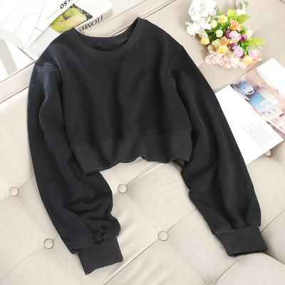 Alkalmi női rövid blúz ovális nyakkivágással, több színben