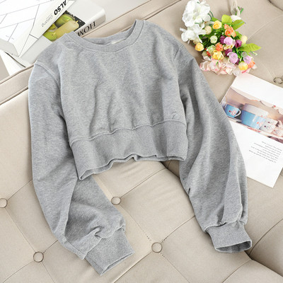 Alkalmi női rövid blúz ovális nyakkivágással, több színben