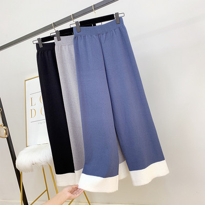 Дамски  ежедневни панталони с висока талия в три цвята