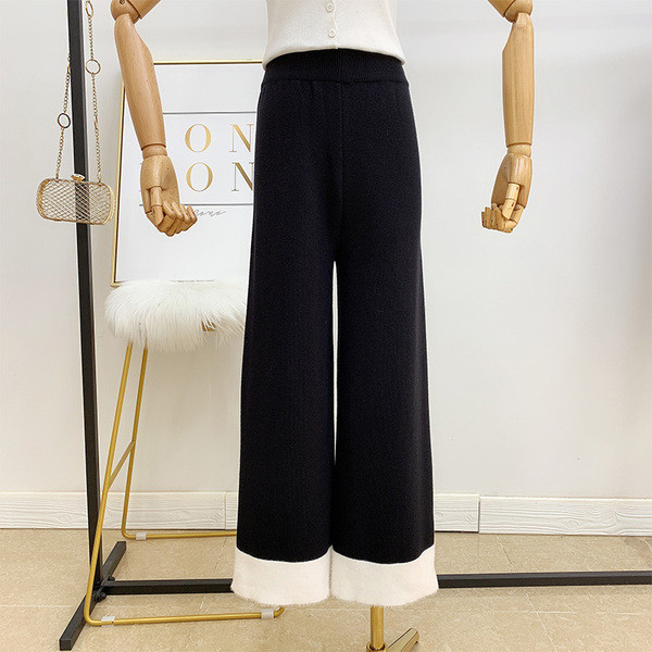 Дамски  ежедневни панталони с висока талия в три цвята