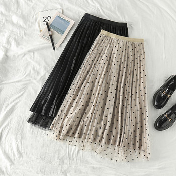 Γυναικεία φούστα με ψηλή μέση σε δύο χρώματα