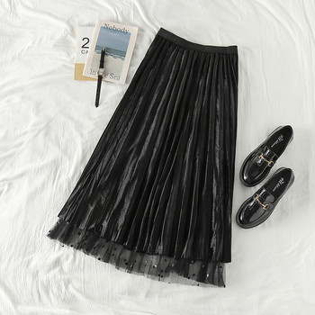 Γυναικεία φούστα με ψηλή μέση σε δύο χρώματα