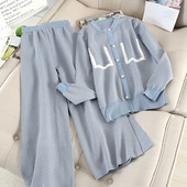 Napi női mellény és széles nadrág szett három színben