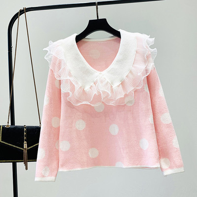 Νέο μοντέλο γυναικείο πουλόβερ πουά σε διάφορα χρώματα