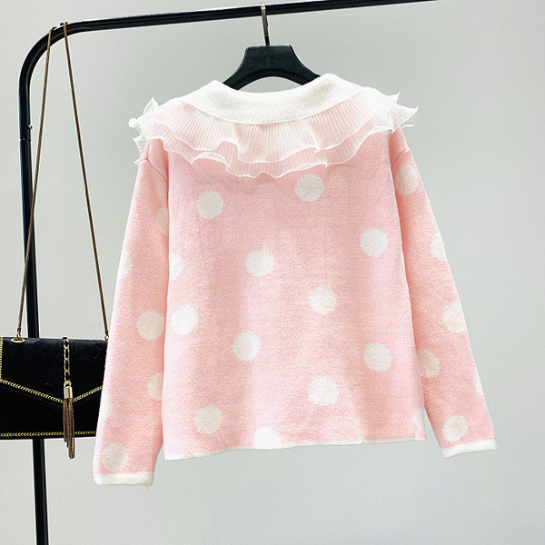 Νέο μοντέλο γυναικείο πουλόβερ πουά σε διάφορα χρώματα