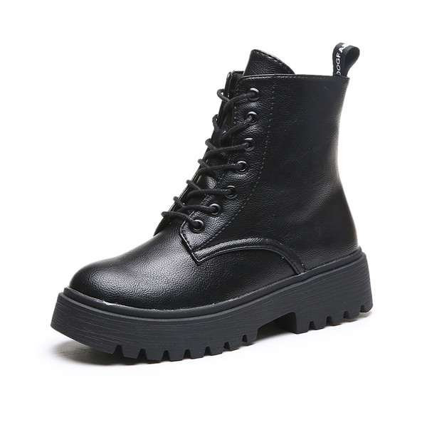 Női bőr alkalmi csizma fekete fűzővel