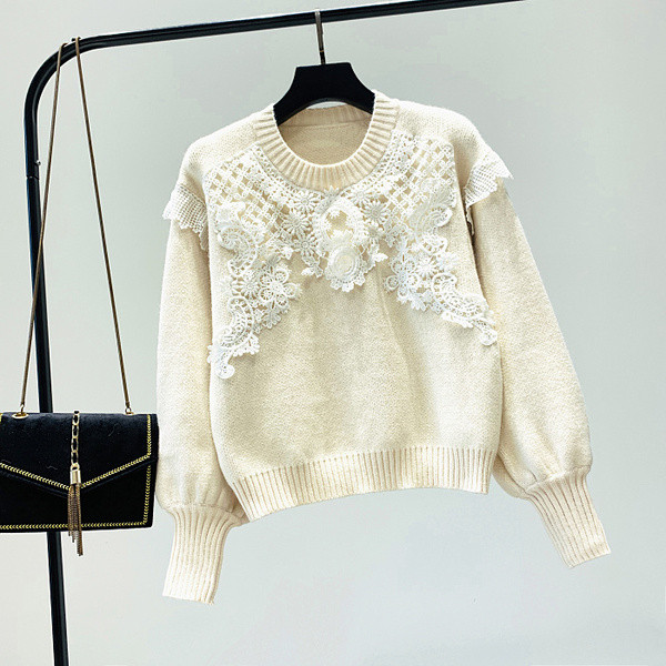 Új modell női pulóver O-nyakkal, fehér, fekete, zöld és narancs színben