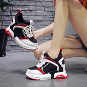 Adidasi sport dama cu talpa inalta si aspra in mai multe culori