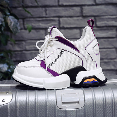 Adidasi sport dama cu talpa inalta si aspra in mai multe culori