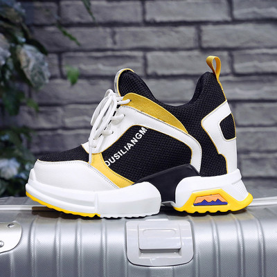 Adidasi sport dama cu talpa inalta si aspra in mai multe culori