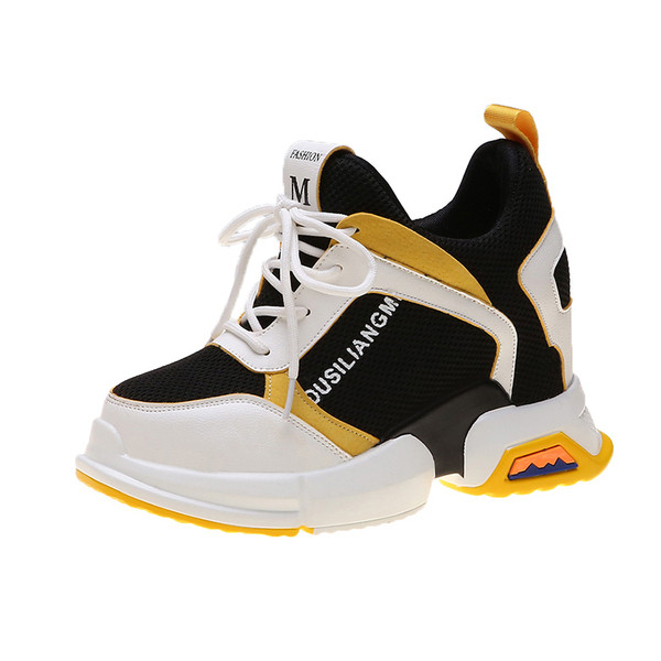 Adidasi sport dama cu talpa inalta si aspra in mai multe culori