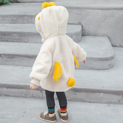 Modern gyerekkabát lányoknak két színben kapucnival