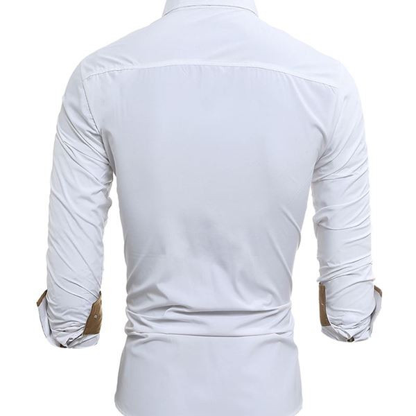 Modern férfi ing gombokkal és gallérral, három színben