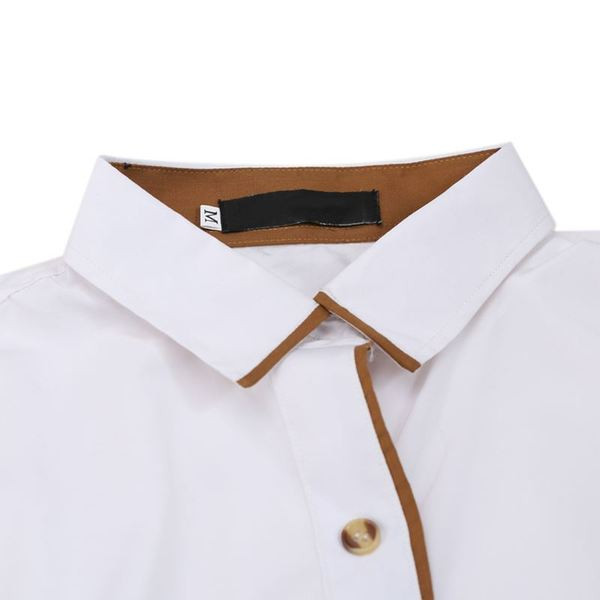 Modern férfi ing gombokkal és gallérral, három színben