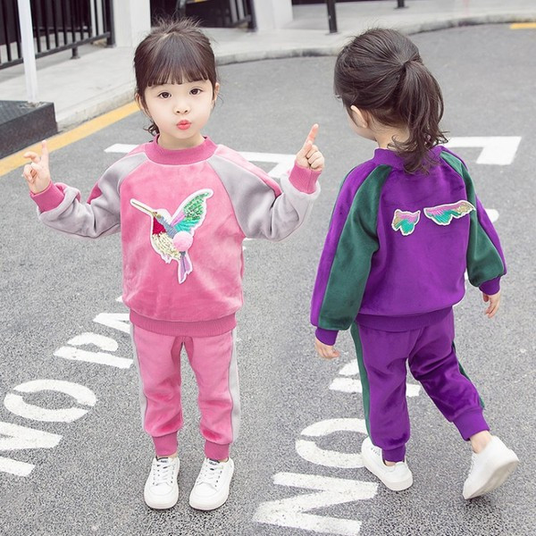 Modern gyerek szett lányoknak két színben 3D elemmel