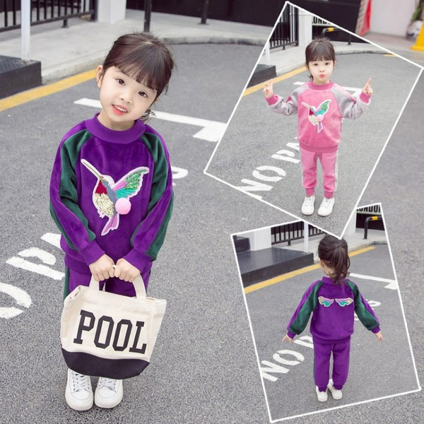 Modern gyerek szett lányoknak két színben 3D elemmel