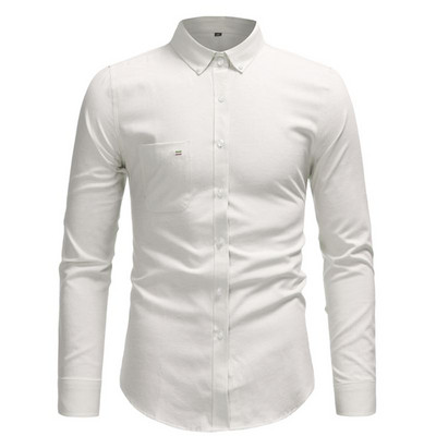 Modern férfi ing klasszikus gallérral és hosszú ujjal