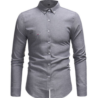 Modern férfi ing klasszikus gallérral és hosszú ujjal