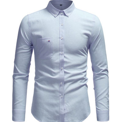 Modern férfi ing klasszikus gallérral és hosszú ujjal