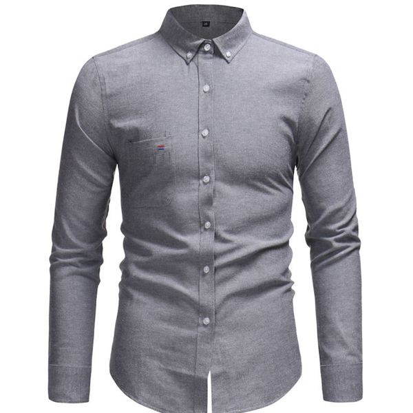 Modern férfi ing klasszikus gallérral és hosszú ujjal
