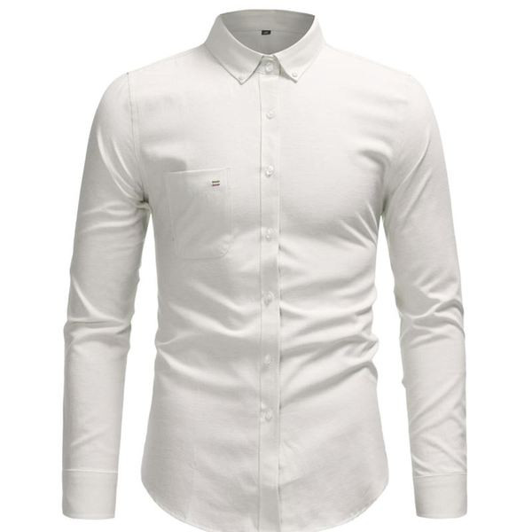 Modern férfi ing klasszikus gallérral és hosszú ujjal