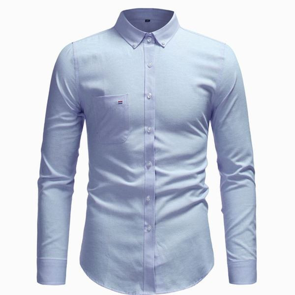 Modern férfi ing klasszikus gallérral és hosszú ujjal