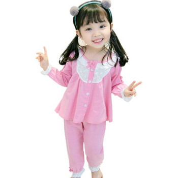 Παιδική πιτζάμα για κορίτσια μπλε και ροζ  χρώμα με κουμπιά