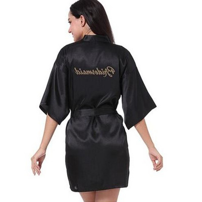 Κομψό γυναικείο μπουρνούζι σε πολλά χρώματα με επγραφή στην πλάτη - δύο μοντέλα