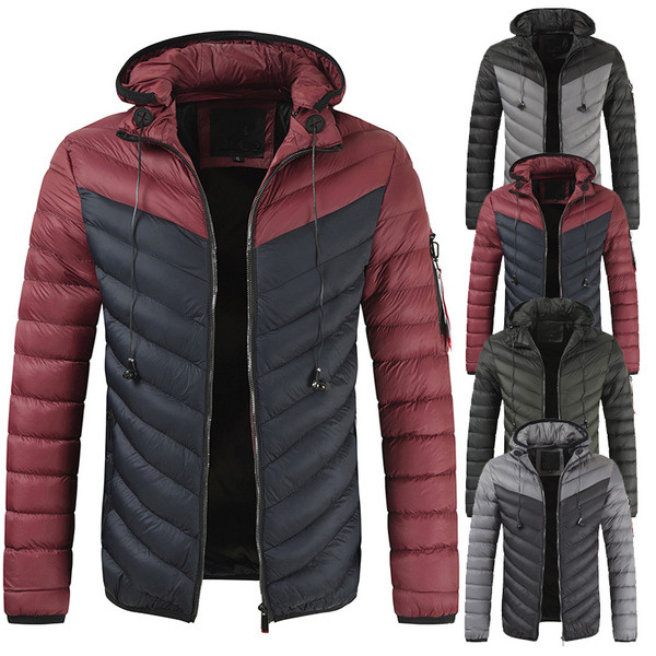 Napi férfi kabát kapucnival és zsebekkel, négy színben