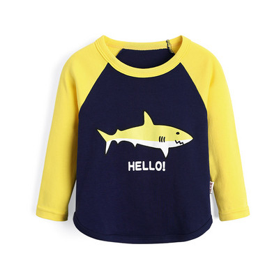 Gyerek blúz fiúknak rátéttel és hosszú ujjal