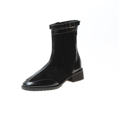 Γυναικείες casual μπότες με φερμουάρ σε δύο χρώματα