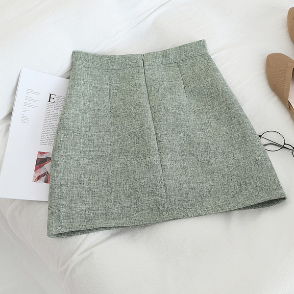 Modern női szoknya cipzárral, magas derékkal, négy színben