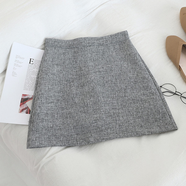 Modern női szoknya cipzárral, magas derékkal, négy színben