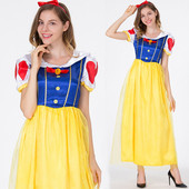 Modern női színpadi jelmez sárga színben