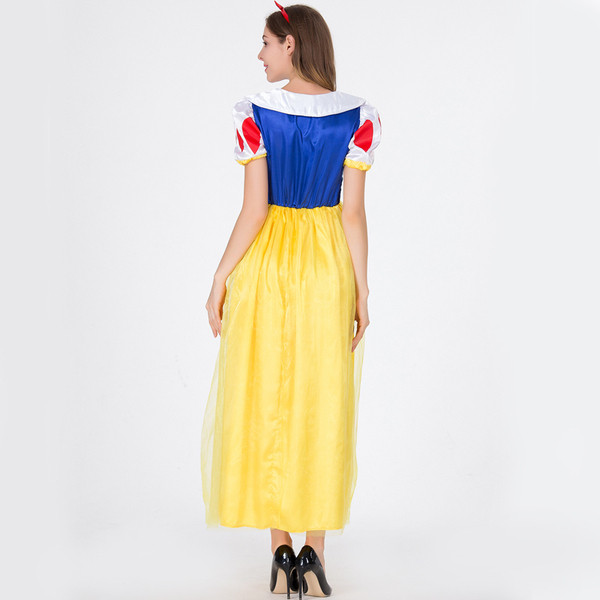 Modern női színpadi jelmez sárga színben