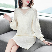 Modern női ruha három színben, hosszú ujjal