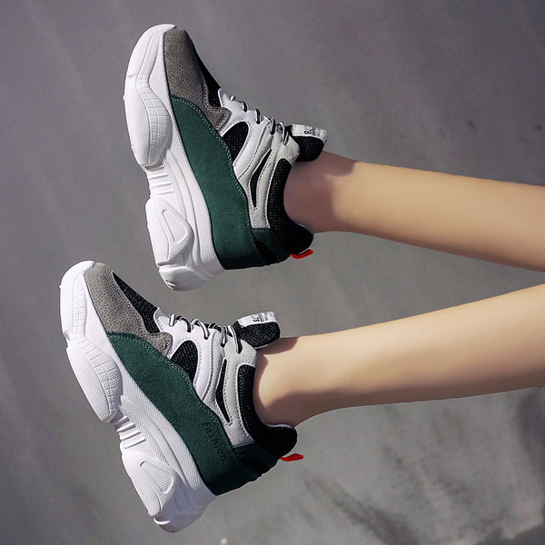 Adidasi moderni de dama cu element din piele intoarsa